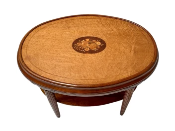 French Art Deco Walnut Center Table, 1930s